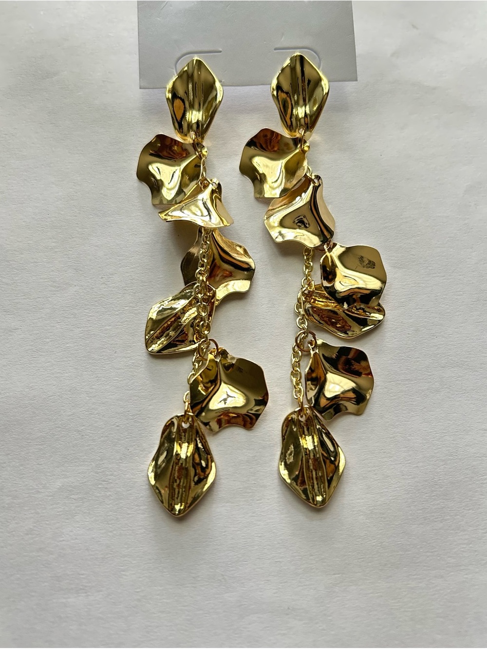 NWOT Mosaic Molten Gold Post Earrings